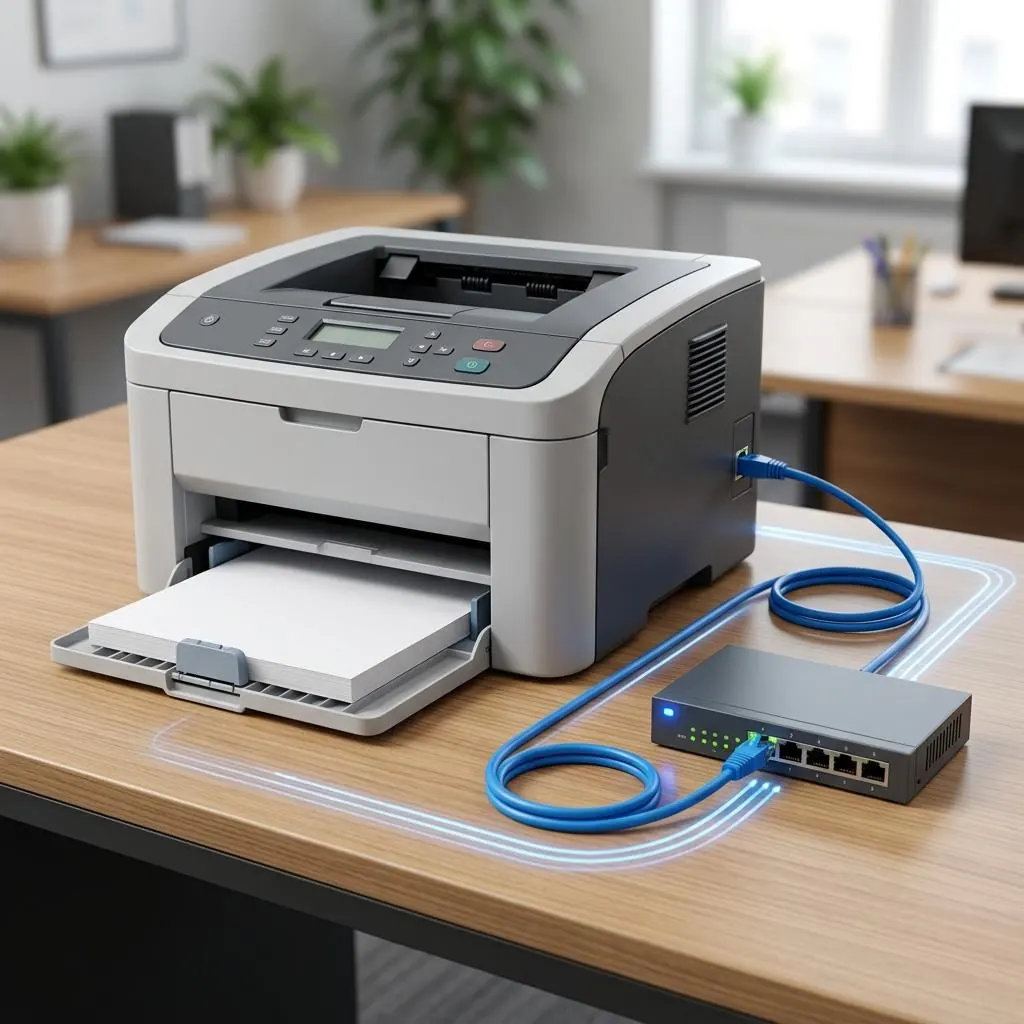 Network printer connection states
