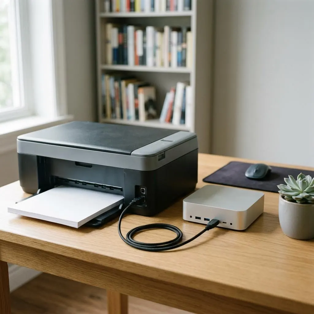 USB printer connection states